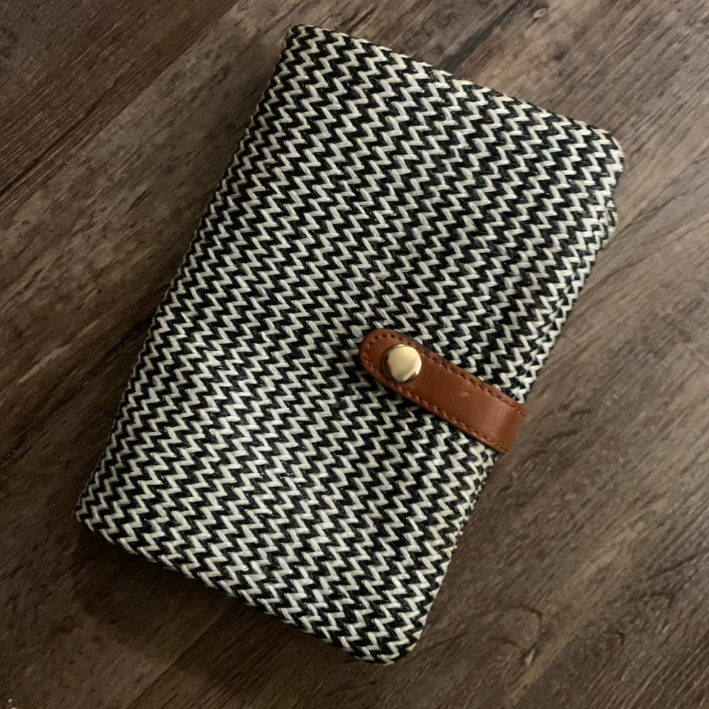 Black and white clutch